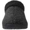 imageULTRAIDEAS Mens Cozy Memory Foam Slippers with Warm Fleece Lining WoolLike Blend Micro Suede House Shoes with Indoor Outdoor Rubber SoleDark Grey