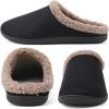 imageULTRAIDEAS Mens Fuzzy Winter Suede Slippers Memory Foam Indoor and OutdoorBlack