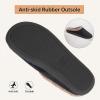 imageULTRAIDEAS Mens Fuzzy Winter Suede Slippers Memory Foam Indoor and OutdoorBlack