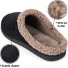 imageULTRAIDEAS Mens Fuzzy Winter Suede Slippers Memory Foam Indoor and OutdoorBlack