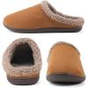 imageULTRAIDEAS Mens Fuzzy Winter Suede Slippers Memory Foam Indoor and OutdoorBrown