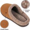 imageULTRAIDEAS Mens Fuzzy Winter Suede Slippers Memory Foam Indoor and OutdoorBrown