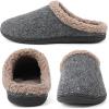 imageULTRAIDEAS Mens Fuzzy Winter Suede Slippers Memory Foam Indoor and OutdoorGrey