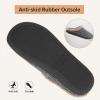 imageULTRAIDEAS Mens Fuzzy Winter Suede Slippers Memory Foam Indoor and OutdoorGrey