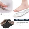 imageULTRAIDEAS Mens Fuzzy Winter Suede Slippers Memory Foam Indoor and OutdoorKnitted Black
