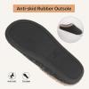imageULTRAIDEAS Mens Fuzzy Winter Suede Slippers Memory Foam Indoor and OutdoorKnitted Black