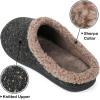 imageULTRAIDEAS Mens Fuzzy Winter Suede Slippers Memory Foam Indoor and OutdoorKnitted Black