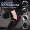 imageULTRAIDEAS Mens Luke Microsuede Moccasin Slippers with Tie Indoor OutdoorBlack