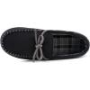 imageULTRAIDEAS Mens Luke Microsuede Moccasin Slippers with Tie Indoor OutdoorBlack