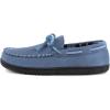 imageULTRAIDEAS Mens Luke Microsuede Moccasin Slippers with Tie Indoor OutdoorBlue