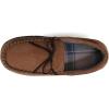 imageULTRAIDEAS Mens Luke Microsuede Moccasin Slippers with Tie Indoor OutdoorLight Coffee