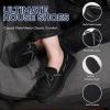 imageULTRAIDEAS Mens Luke Microsuede Moccasin Slippers with Tie Indoor OutdoorMatt Black