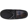 imageULTRAIDEAS Mens Luke Microsuede Moccasin Slippers with Tie Indoor OutdoorMatt Black