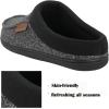 imageULTRAIDEAS Mens Nealon Moccasin Clog Slipper Slip on IndoorOutdoor House ShoesBlackGrey