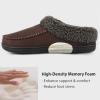 imageULTRAIDEAS Mens Nealon Moccasin Clog Slipper Slip on IndoorOutdoor House ShoesCoffee