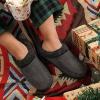 imageULTRAIDEAS Mens Nealon Moccasin Clog Slipper Slip on IndoorOutdoor House ShoesDark Grey