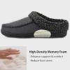 imageULTRAIDEAS Mens Nealon Moccasin Clog Slipper Slip on IndoorOutdoor House ShoesDark Grey