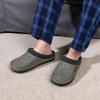 imageULTRAIDEAS Mens Nealon Moccasin Clog Slipper Slip on IndoorOutdoor House ShoesGreen
