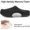 imageULTRAIDEAS Mens Nealon Moccasin Clog Slipper Slip on IndoorOutdoor House ShoesSuede Black