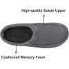 imageULTRAIDEAS Mens Nealon Moccasin Clog Slipper Slip on IndoorOutdoor House ShoesSuede Grey