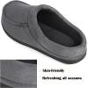 imageULTRAIDEAS Mens Nealon Moccasin Clog Slipper Slip on IndoorOutdoor House ShoesSuede Grey