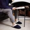 imageULTRAIDEAS Mens Slip On Slippers Sherpa Lined House Shoes with Memory Foam for Indoor Outdoor Machine WashableRoyal Blue