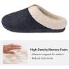imageULTRAIDEAS Mens Slip On Slippers Sherpa Lined House Shoes with Memory Foam for Indoor Outdoor Machine WashableRoyal Blue