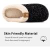 imageULTRAIDEAS Mens Slip On Slippers Sherpa Lined House Shoes with Memory Foam for Indoor Outdoor Machine WashableUpgrade Black