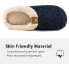 imageULTRAIDEAS Mens Slip On Slippers Sherpa Lined House Shoes with Memory Foam for Indoor Outdoor Machine WashableUpgrade Blue