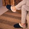imageULTRAIDEAS Mens Slip On Slippers Sherpa Lined House Shoes with Memory Foam for Indoor Outdoor Machine WashableUpgrade Blue