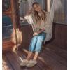 imageULTRAIDEAS Womens Comfy VRim Collar Knitted Scuff Slippers Ladies Fuzzy SlipOn House Slippers with NonSlip Rubber Sole
