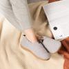 imageULTRAIDEAS Womens Cozy Faux Sherpa Fleece Slippers with Drawstring Memory Foam Closed Back House Shoes with Nonslip Rubber Sole for Indoor and OutdoorSherpa Grey