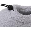 imageULTRAIDEAS Womens Cozy Faux Sherpa Fleece Slippers with Drawstring Memory Foam Closed Back House Shoes with Nonslip Rubber Sole for Indoor and OutdoorSherpa Grey