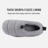imageULTRAIDEAS Womens Cozy Faux Sherpa Fleece Slippers with Drawstring Memory Foam Closed Back House Shoes with Nonslip Rubber Sole for Indoor and OutdoorSherpa Grey