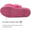 imageULTRAIDEAS Womens Fuzzy Cross Band House Slippers with Cozy Faux Fur Ladies Open Toe Indoor Outdoor Slip on SlippersPink Purple