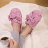 imageULTRAIDEAS Womens Fuzzy Slippers with Bow and Memory Foam Ladies Cute Slipon House Slippers for Indoor UsePurple