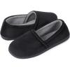 imageULTRAIDEAS Womens Grace Closed Back Slippers Memory Foam Loafer House Shoes with Rubber SoleBlack