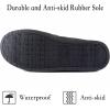 imageULTRAIDEAS Womens Grace Closed Back Slippers Memory Foam Loafer House Shoes with Rubber SoleBlackGrey