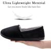 imageULTRAIDEAS Womens Grace Closed Back Slippers Memory Foam Loafer House Shoes with Rubber SoleBlackGrey
