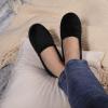 imageULTRAIDEAS Womens Grace Closed Back Slippers Memory Foam Loafer House Shoes with Rubber SoleBlackGrey