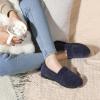 imageULTRAIDEAS Womens Grace Closed Back Slippers Memory Foam Loafer House Shoes with Rubber SoleBlue