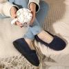 imageULTRAIDEAS Womens Grace Closed Back Slippers Memory Foam Loafer House Shoes with Rubber SoleBlue