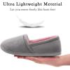 imageULTRAIDEAS Womens Grace Closed Back Slippers Memory Foam Loafer House Shoes with Rubber SoleGreyPink