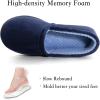imageULTRAIDEAS Womens Grace Closed Back Slippers Memory Foam Loafer House Shoes with Rubber SoleNavy