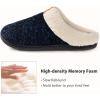 imageULTRAIDEAS Womens Indoor Bedroom Slipper with Memory Foam Gift for Women WoolLike House Shoe with AntiSkid Rubber Sole for LadiesBlue