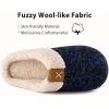 imageULTRAIDEAS Womens Indoor Bedroom Slipper with Memory Foam Gift for Women WoolLike House Shoe with AntiSkid Rubber Sole for LadiesBlue