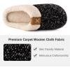 imageULTRAIDEAS Womens Indoor Bedroom Slipper with Memory Foam Gift for Women WoolLike House Shoe with AntiSkid Rubber Sole for LadiesCharcoal