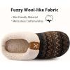 imageULTRAIDEAS Womens Indoor Bedroom Slipper with Memory Foam Gift for Women WoolLike House Shoe with AntiSkid Rubber Sole for LadiesFairisle