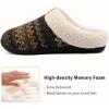 imageULTRAIDEAS Womens Indoor Bedroom Slipper with Memory Foam Gift for Women WoolLike House Shoe with AntiSkid Rubber Sole for LadiesFairisle