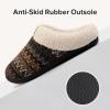 imageULTRAIDEAS Womens Indoor Bedroom Slipper with Memory Foam Gift for Women WoolLike House Shoe with AntiSkid Rubber Sole for LadiesFairisle